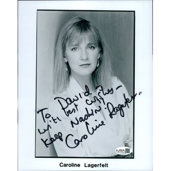 Caroline Lagerfelt Actress Signed 8x10 Matte Promo Photo JSA Authenticated