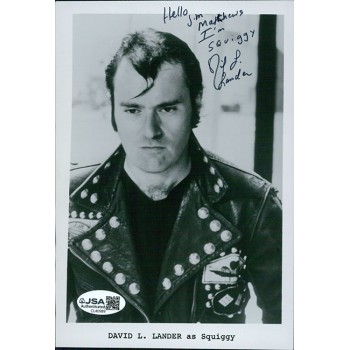 David Lander Actor Signed 5x7 Glossy Promo Photo JSA Authenticated Personalized