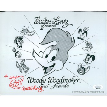 Walter Lantz Signed Woody Woodpecker 8x10 Glossy Photo JSA Authenticated