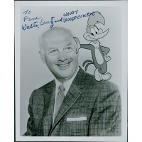 Walter Lantz & Woody Woodpecker Signed 4x5 Photo Card JSA Authenticated