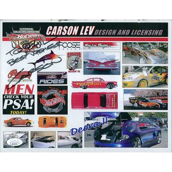 Carson Lev Hot Wheels Designer Signed 8.5x11 Paper Page Photo JSA Authenticated