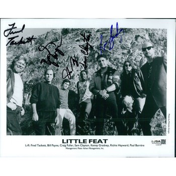 Little Feat Signed 8x10 Glossy Promo Photo by 5 JSA Authentic Tackett Clayton