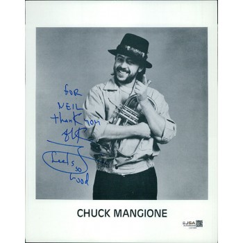 Chuck Mangione Jazz Musician Signed 8x10 Cardstock Promo Photo JSA Authenticated