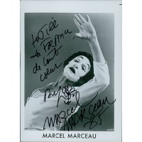Marcel Marceau Mime Bip The Clown Signed 5x7 Glossy Photo JSA Authenticated