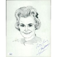 Rose Marie Actress Signed 8x10 Stock Card Drawing Photo JSA Authenticated