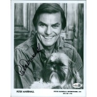 Peter Marshall Signed 8x10 Glossy Promo Photo JSA Authenticated