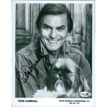 Peter Marshall Signed 8x10 Glossy Promo Photo JSA Authenticated