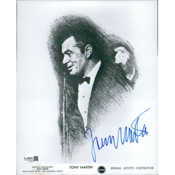 Tony Martin Actor Singer Signed 8x10 Glossy Photo JSA Authenticated