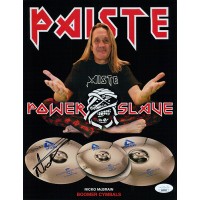 Nicko McBrain Drummer Signed 8.5x11 Promo Flyer Photo JSA Authenticated
