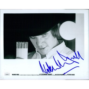 Malcolm McDowell A Clockwork Orange Signed 8x10 Glossy Photo JSA Authenticated