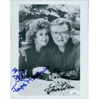 Jayne Meadows and Steve Allen Signed 8x10 Cardstock Photo JSA Authenticated