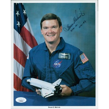 Bruce E. Melnick Astronaut Signed 8x10 Card Stock Promo Photo JSA Authenticated