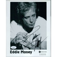 Eddie Money Singer Signed 8x10 Cardstock Photo JSA Authenticated
