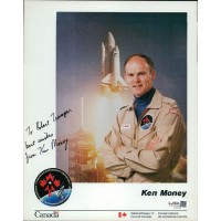 Ken Money Astronaut Signed 8x10 Promo Cardstock Photo JSA Authenticated