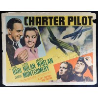 George Montgomery Charter Pilot Actor Signed 11x14 Lobby Card JSA Authenticated