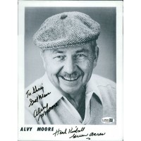 Alvy Moore Green Acres Actor Signed 8x10 Cardstock Promo Photo JSA Authenticated