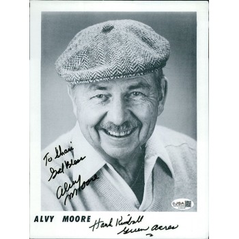 Alvy Moore Green Acres Actor Signed 8x10 Cardstock Promo Photo JSA Authenticated