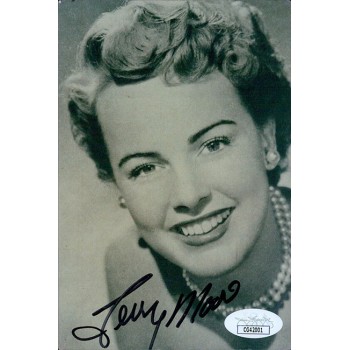 Terry Moore Actress Signed 4x6 Glossy Photo JSA Authenticated