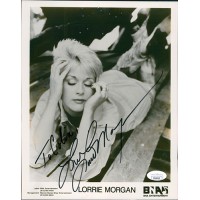 Lorrie Morgan Singer Signed 8x10 Cardstock Promo Photo JSA Authenticated