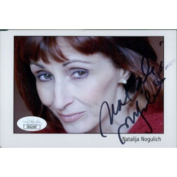 Natalija Nogulich Star Trek Signed 4x5 Cardstock Promo Photo JSA Authenticated