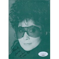 Yoko Ono John Lennon's Beatles Wife Signed 4.25x6 Photo JSA Authenticated