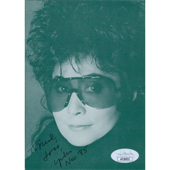 Yoko Ono John Lennon's Beatles Wife Signed 4.25x6 Photo JSA Authenticated