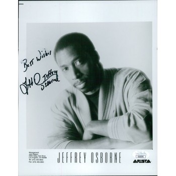 Jeffrey Osborne Singer Signed 8x10 Matte Promo Photo JSA Authenticated Smudged