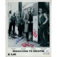 Permission To Breathe Group Signed 8x10 Cardstock Promo Photo JSA Authenticated