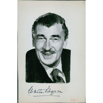 Walter Pidgeon Actor Signed 7x10 Cardstock Photo JSA Authenticated