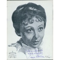 Luise Rainer Actress Signed 8x10 Volpe Page Photo JSA Authenticated
