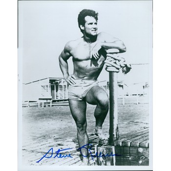 Steve Reeves Bodybuilder Actor Signed 8x10 Glossy Photo JSA Authenticated