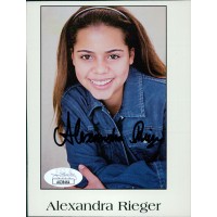 Alexandra Rieger Actress Signed 4.25x5.5 Cardstock Promo Photo JSA Authenticated