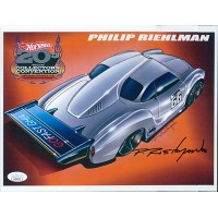 Philip Riehlman Hot Wheels designer Signed 8.5x11 Cardstock Photo JSA Authentic