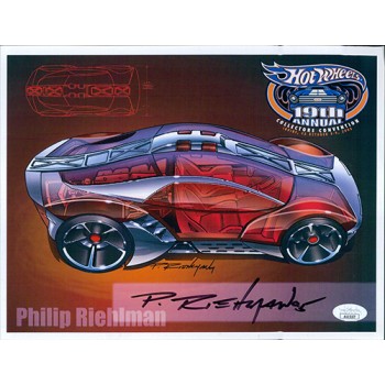 Philip Riehlman Hot Wheels designer Signed 8.5x11 Cardstock Photo JSA Authentic