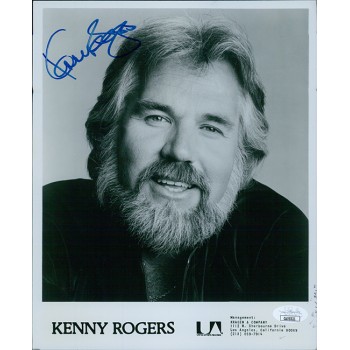 Kenny Rogers Country Singer Signed 8x10 Glossy Promo Photo JSA Authenticated