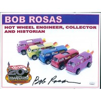 Bob Rosas Hot Wheels designer Signed 8.5x11 Cardstock Photo JSA Authenticated