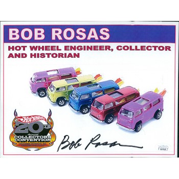 Bob Rosas Hot Wheels designer Signed 8.5x11 Cardstock Photo JSA Authenticated