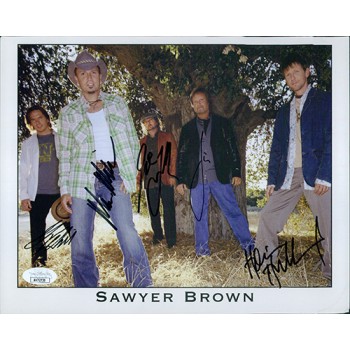 Sawyer Brown Country Band Signed 8x10 Cardstock Promo Photo JSA Authenticated