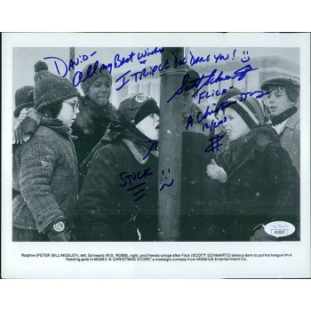 Scott Schwartz A Christmas Story Signed 8x10 Cardstock Promo Photo JSA Authentic