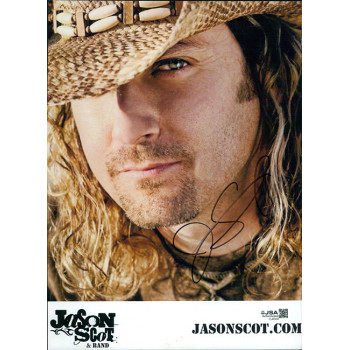 Jason Scot Country Singer Signed 8x10.5 Cardstock Photo JSA Authenticated Jason Scot Country Singer Signed 8x10.5 Cardstock Photo JSA Authenticated