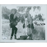 Fred Scott Signing Cowboy Actor Signed 8x10 Glossy Photo JSA Authenticated