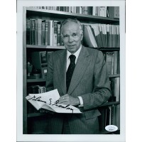 Glenn Seaborg Chemist Signed 8.5x11 Glossy Cardstock Photo JSA Authenticated