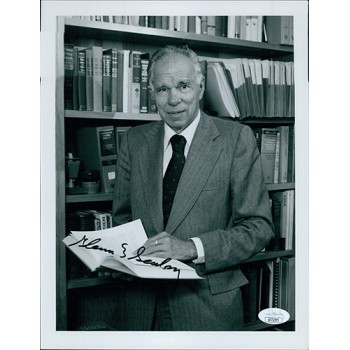 Glenn Seaborg Chemist Signed 8.5x11 Glossy Cardstock Photo JSA Authenticated