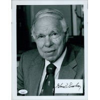 Glenn Seaborg Chemist Signed 8.5x11 Glossy Cardstock Photo JSA Authenticated