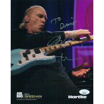 Billy Sheehan Mr. Big Bassist Signed 8x10 Cardstock Photo JSA Authenticated