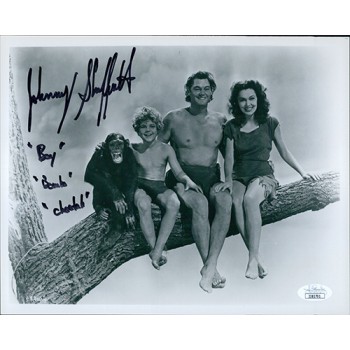 Johnny Sheffield Tarzan Boy Signed 8x10 Glossy Photo JSA Authenticated