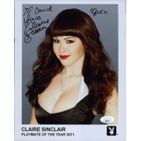 Claire Sinclair Playboy Playmate Model Signed 8x10 Glossy Photo JSA Authentic