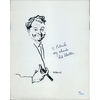 Red Skelton Actor Radio Host Artist Signed 8x10 Printed Page JSA Authenticated