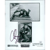 Christian Slater Broken Arrow Signed 8x10 Matte Photo JSA Authenticated