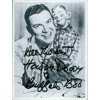 Buffalo Bob Smith Howdy Doody Actor Signed 4x5.25 Cardstock Photo JSA Authentic